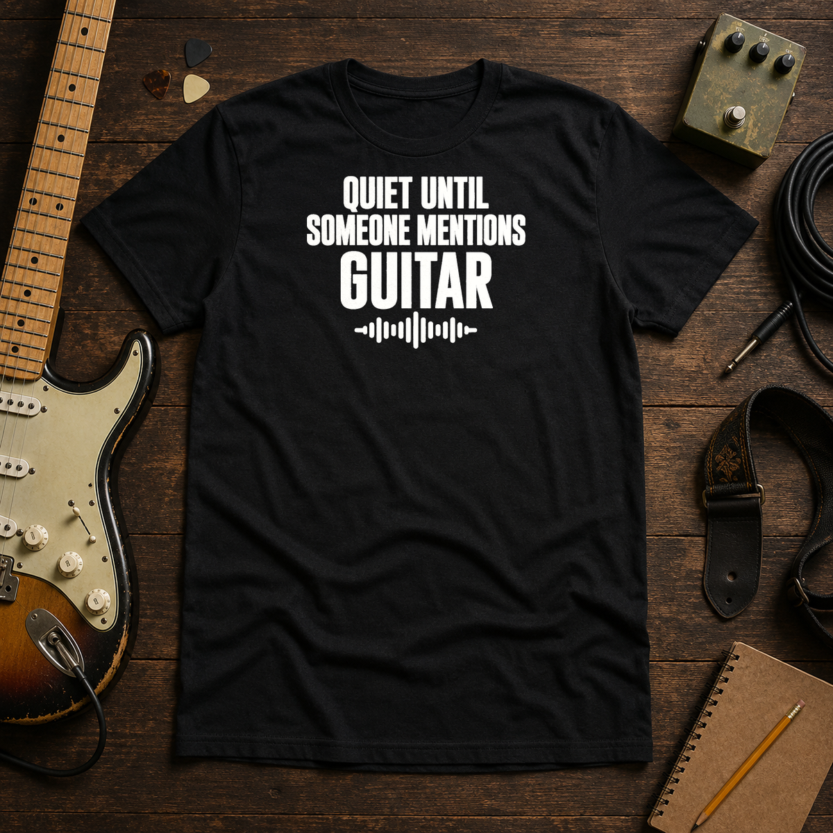 Quiet Until Someone Mentions Guitar